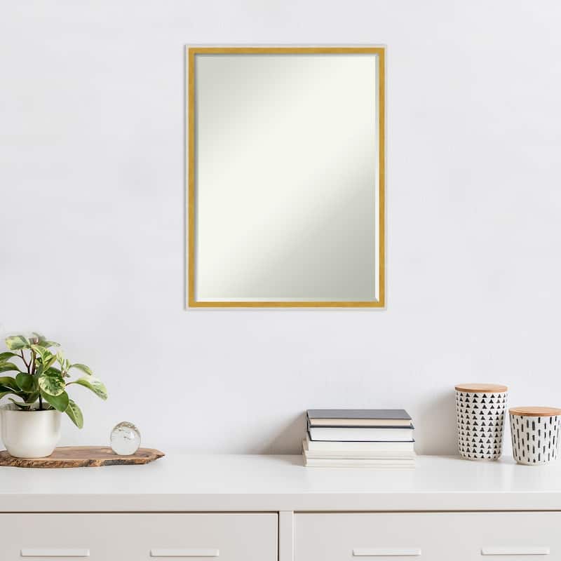 Paige Half-Inch-Bevel Wood Framed Wall Mirror - Glass Size 18x24