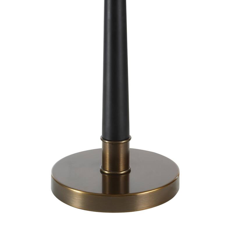 Powder Coated Table Lamp with Tapered Shade - 29" - Matte Black