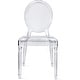 preview thumbnail 9 of 11, Stackable Stacking Clear Chairs Transparent Chair Dining Molded Chair Kitchen Hotel Guest Armless Bedroom Chair No Wheels