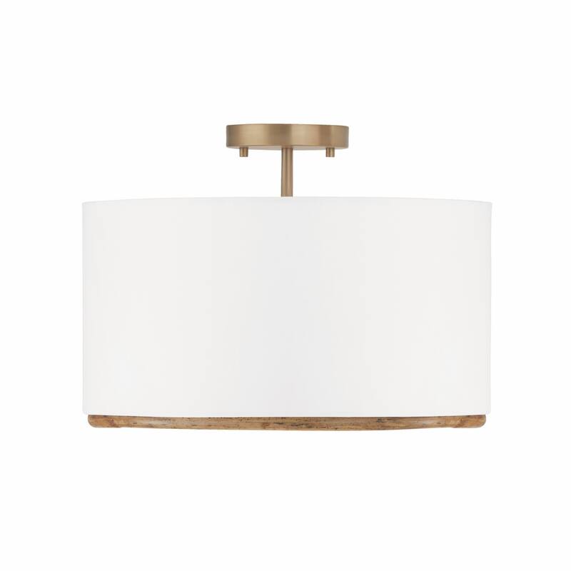 Soleil 3-light Matte Brass Convertible Semi-Flush/ Pendant