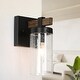 preview thumbnail 2 of 25, Fora Modern Farmhouse Glass Bathroom Vanity Light Dimmable Wall Sconce 1-Light