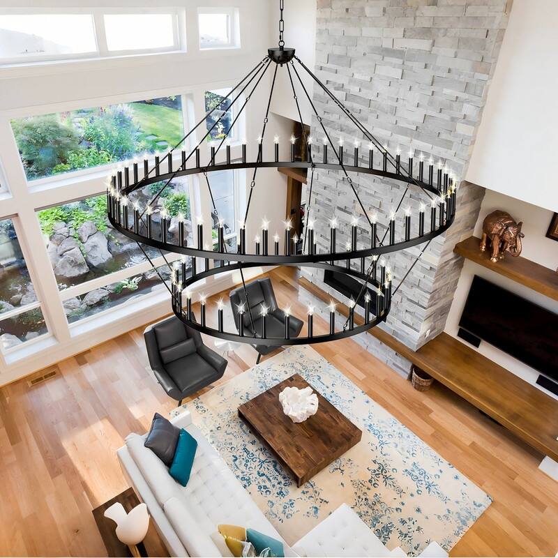 Wagon Wheel Chandelier Collection - Rustic Farmhouse Lighting for Every Space