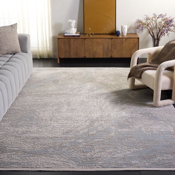 slide 2 of 15, SAFAVIEH Platinum Renilde Modern Abstract Fringe Viscose Rug