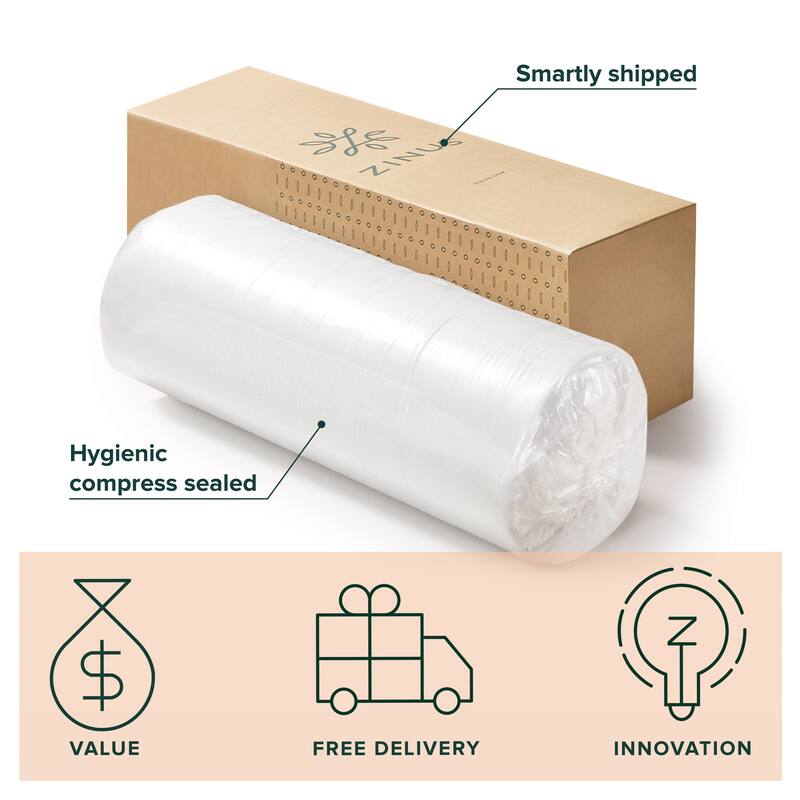 Priage by Zinus 12-inch Green Tea Gel Memory Foam Mattress