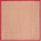 preview thumbnail 19 of 47, SAFAVIEH Natural Fiber Reintraut Sisal Rug 6' Square - Brown/Red - Square