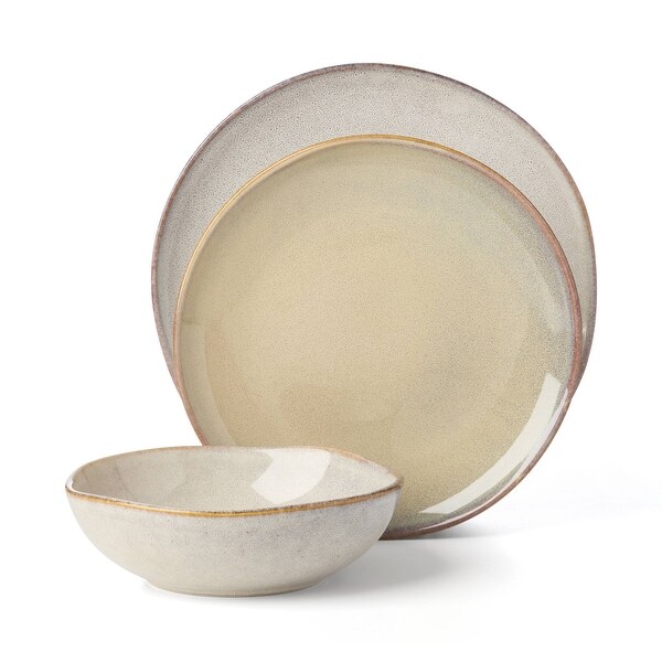 Oneida Organic Shades 12-Piece Dinnerware Set, Service For 4