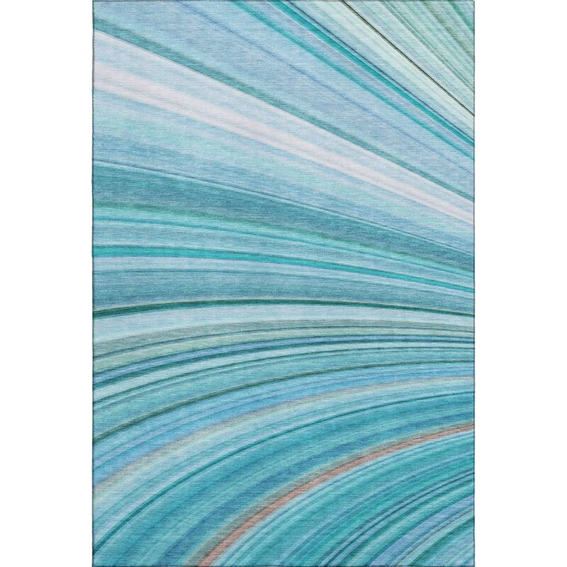 Premium Washable Super Soft Striped Abstract Mayfield Rug