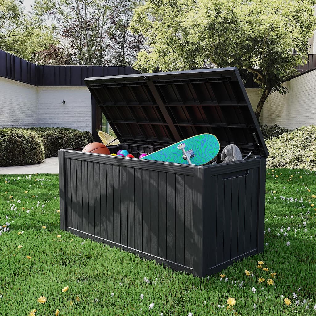 180 Gal. Resin Outdoor Patio Storage Deck Box