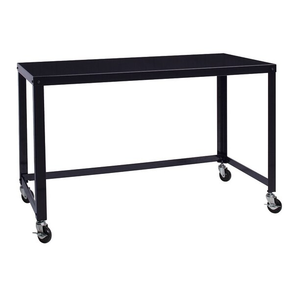 Carbon Loft Laennec Black Steel Industrial Rolling Desk. Opens flyout.
