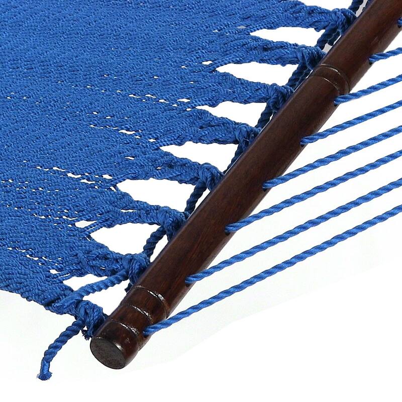 Sunnydaze Large 2-Person Rope Hammock with Spreader Bar & Hammock Stand