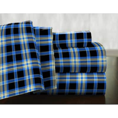 Pointehaven Superior Weight Cotton Deep Pocket Flannel Bed Sheet Set