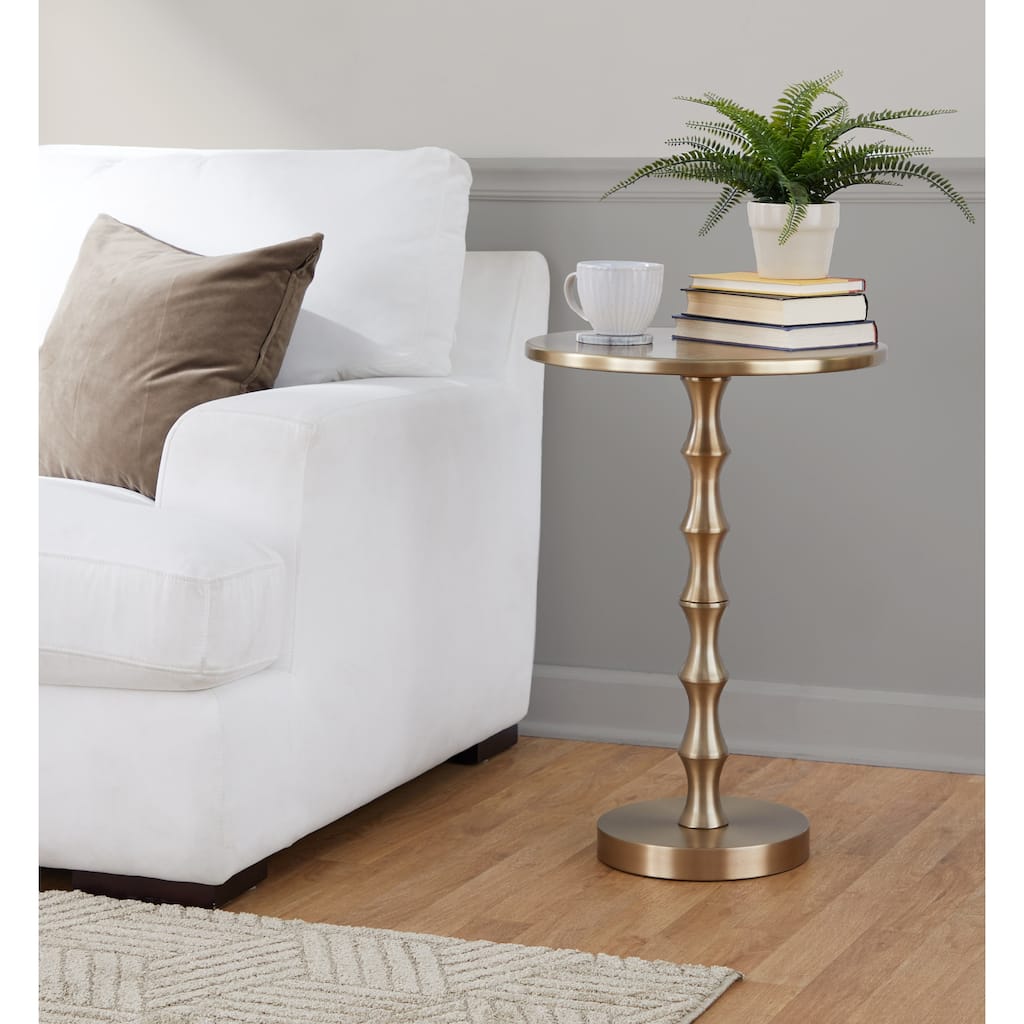 Silver Orchid Ailani 26.75" Metal Accent Table