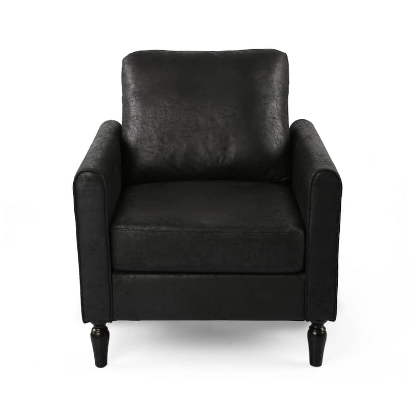 Modern 31" Microfiber Club Chair with Tapered Legs and Thick Seat Cushions