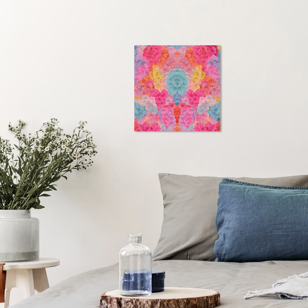Wynwood Studio Canvas Floral and Botanical Bliss in bloom Pink and Modern & Contemporary Wall Art Canvas Print