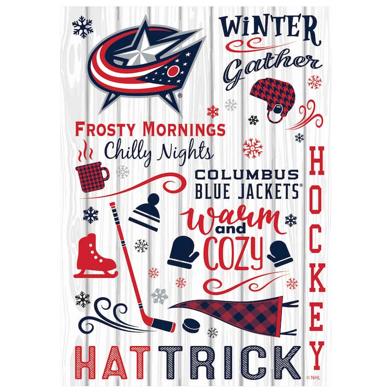 Columbus Blue Jackets, Moire Flag, Garden, Fall Seasonal