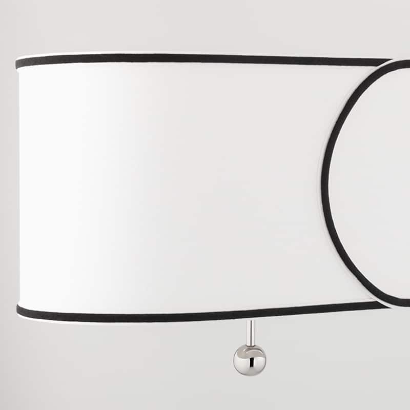 Mitzi by Hudson Valley Zara 5-Light Island-Light with White with Black Trim Belgian Linen