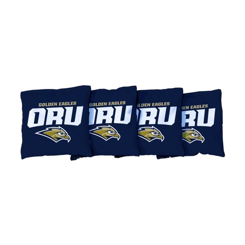 Oral Roberts ORU Golden Eagles Blue Cornhole Bags - All-Weather Resin Filled