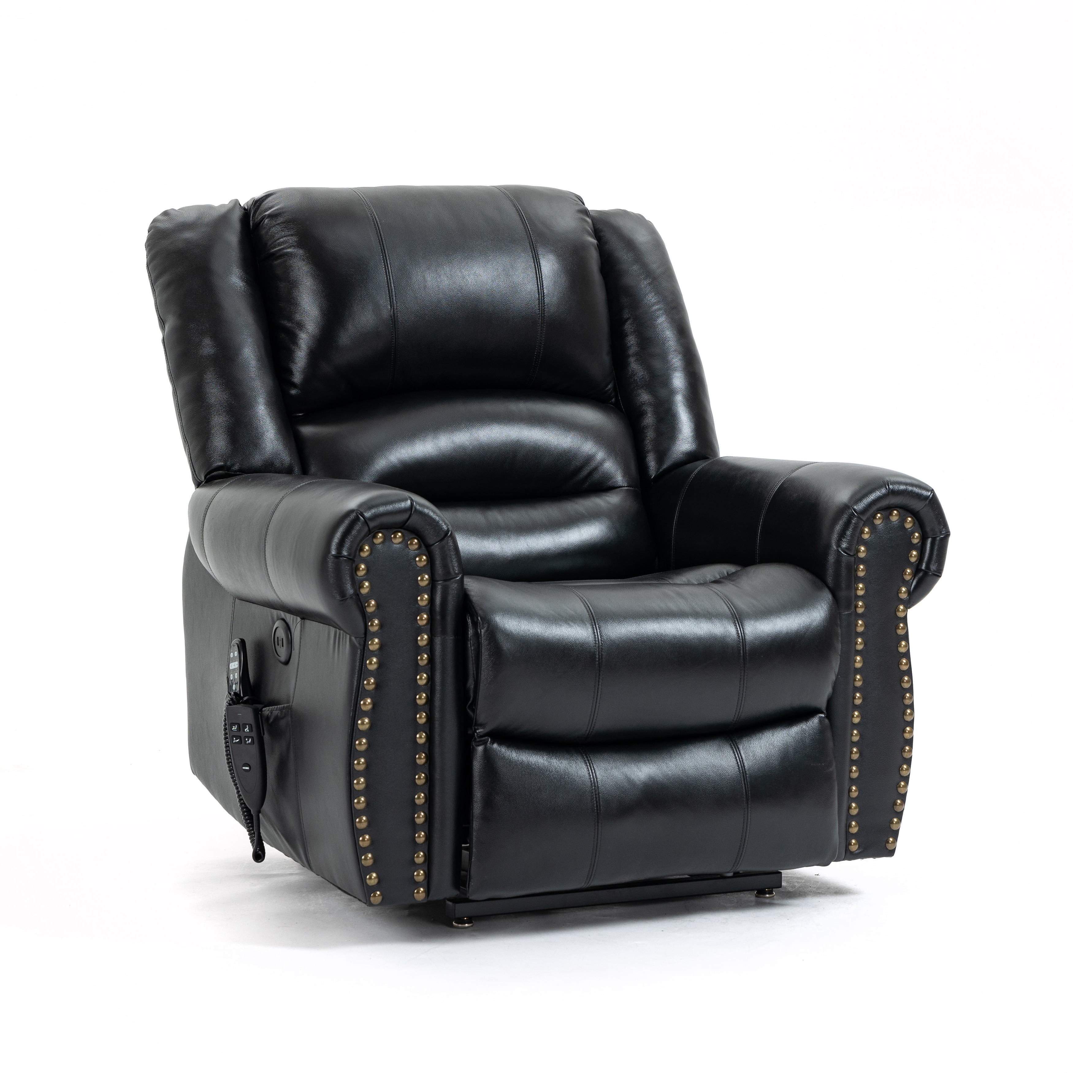 Genuine leather power lift chair on sale