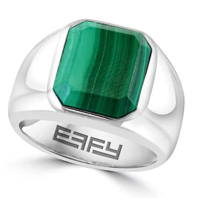 EFFY Men's 925 Sterling Silver Malachite Ring - Green