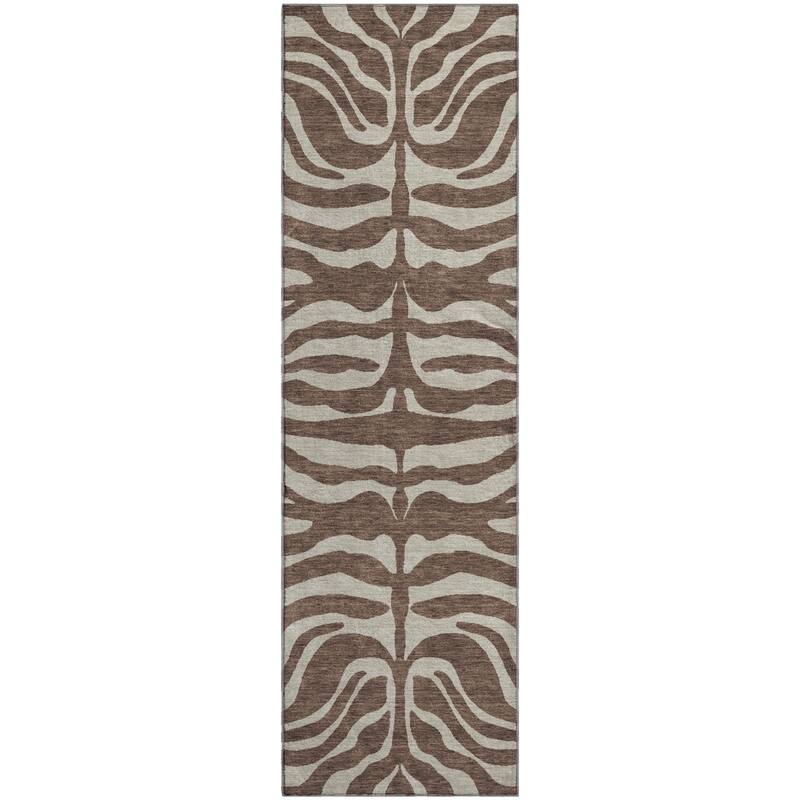 Premium Washable Super Soft Zebra Print Mayfield Rug