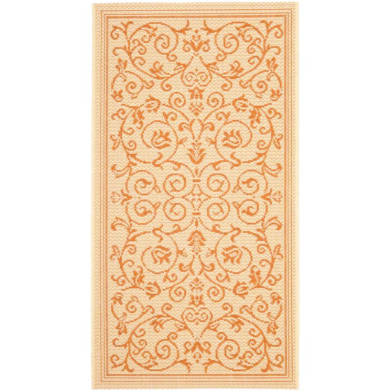 SAFAVIEH Courtyard Miljeta Indoor/ Outdoor Waterproof Patio Backyard Rug - 2' x 3'7" - Natural/Terra