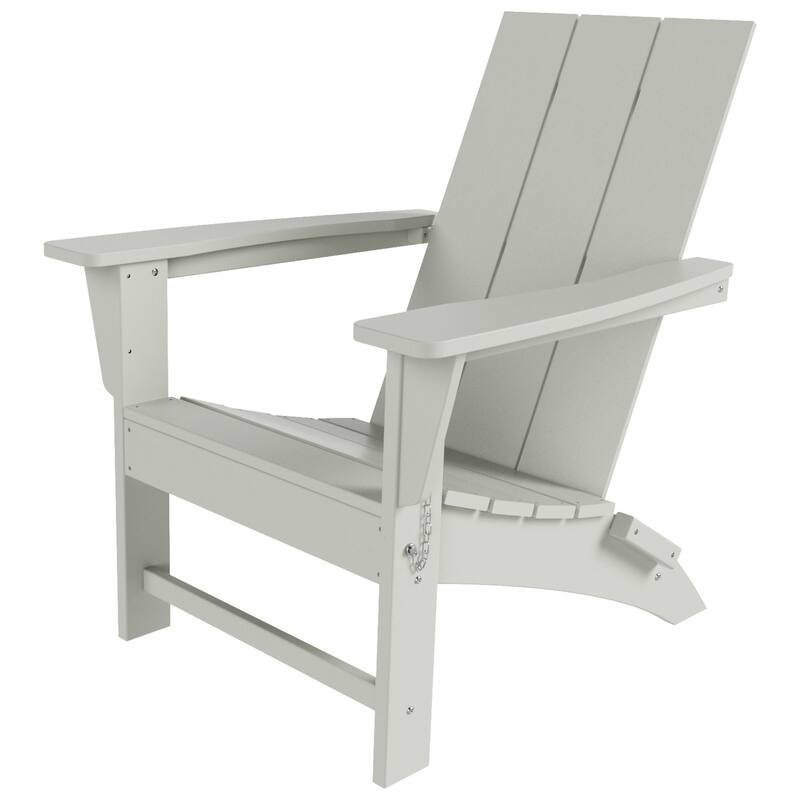 Shoreside Modern Poly Folding Eco-Friendly All Weather Adirondack Chair (Set of 8)