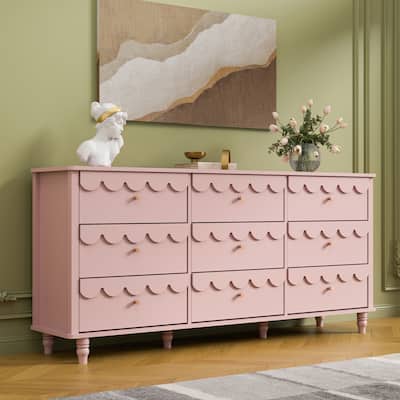 9 Drawers Chest Of Dresser Storage Tower Cabinet Bedroom Organizer