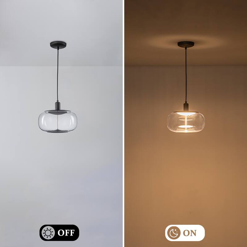 1 Light Clear Plastic Linear Magnetic LED Strip Pendant Lighting