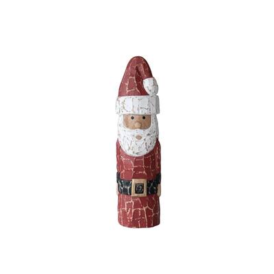 Handmade Mango Wood Santa - 4.25"L x 4.0"W x 15.75"H