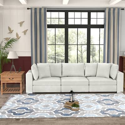 Wayna Corduroy Upholstered Modular Sofa Modern Minimalist Sofa