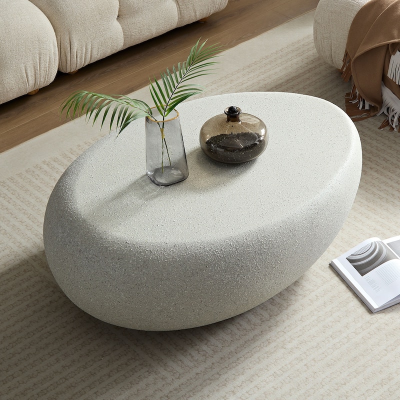 43.3" Fiberglass Irregular Coffee Table
