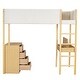 preview thumbnail 11 of 58, Multifunctional Design Twin Size Loft Bed with Convertible Desk
