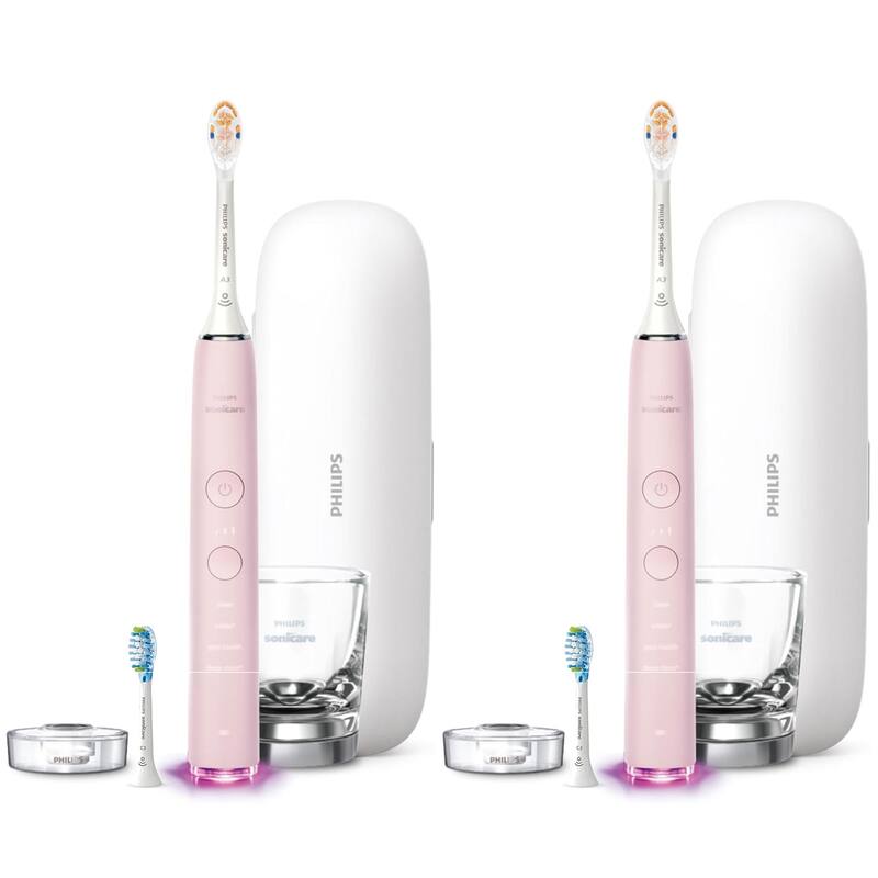 2x Philips Sonicare 9300 Series DiamondClean Electric Rechargeable Toothbrush #HX9903/25 - Pink - Pink