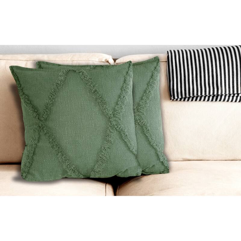 Sevita Flatwoven Cotton Throw Pillow, Set of 2