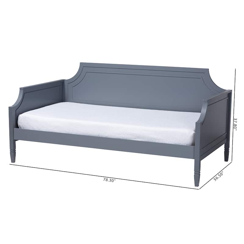 Mariana Classic and Traditional Wood Daybed-Grey or White
