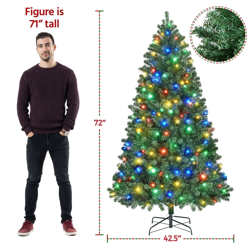 Yaheetech Pre-lit 4.5ft/6ft/7.5ft/9ft Spruce Artificial-image