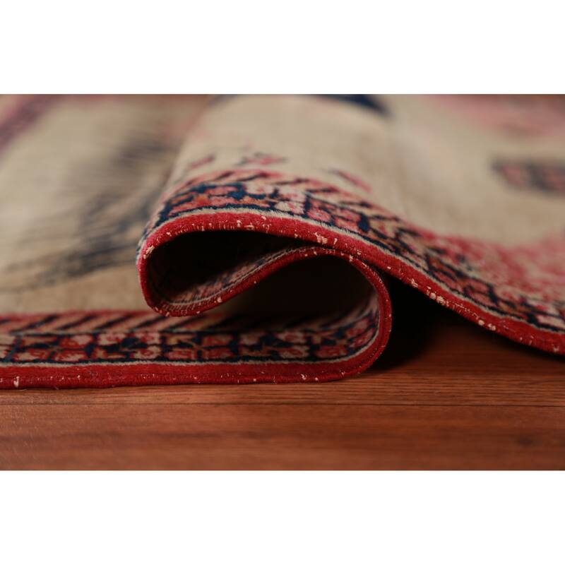 Antique Vegetable Dye Kerman Ravar Persian Rug Handmade Wool Carpet - 1'11" x 2'6"