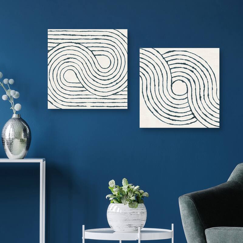 Rainbow Road I Navy, Rainbow Road II Navy by Moira Hershey Canvas Art Prints