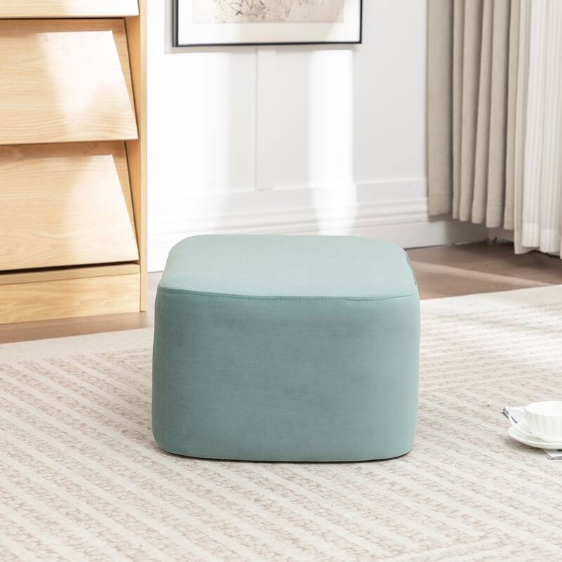 SEYNAR Modern Velvet Rectangle Accent Ottoman