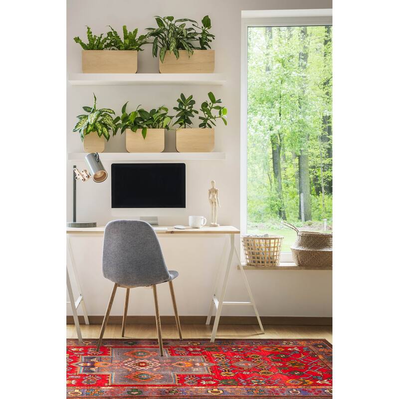 ECARPETGALLERY Hand-knotted Andelz Red Wool Rug - 4'1 x 6'10