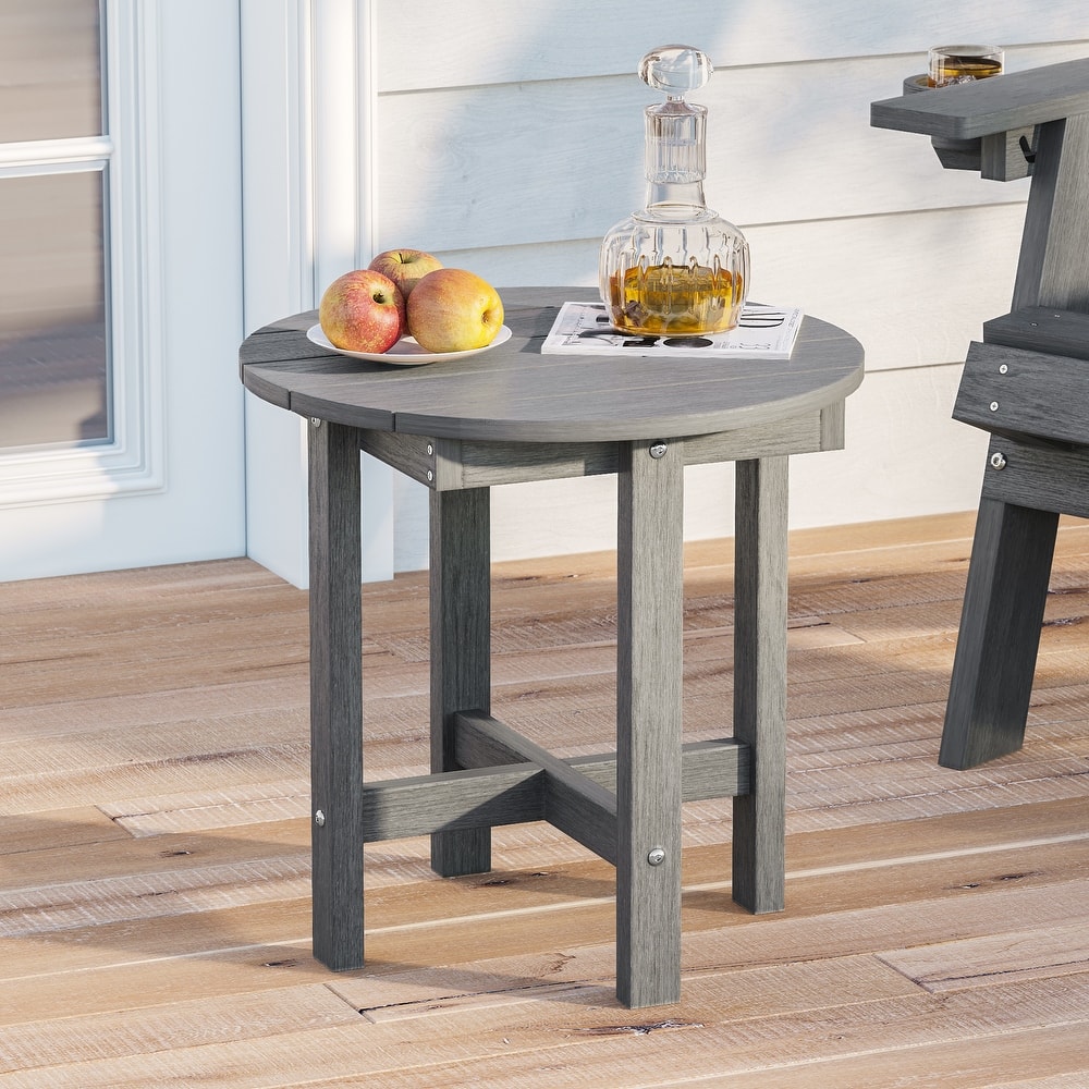 HDPE All-weather Outdoor Side Table, Easy Install Patio Table