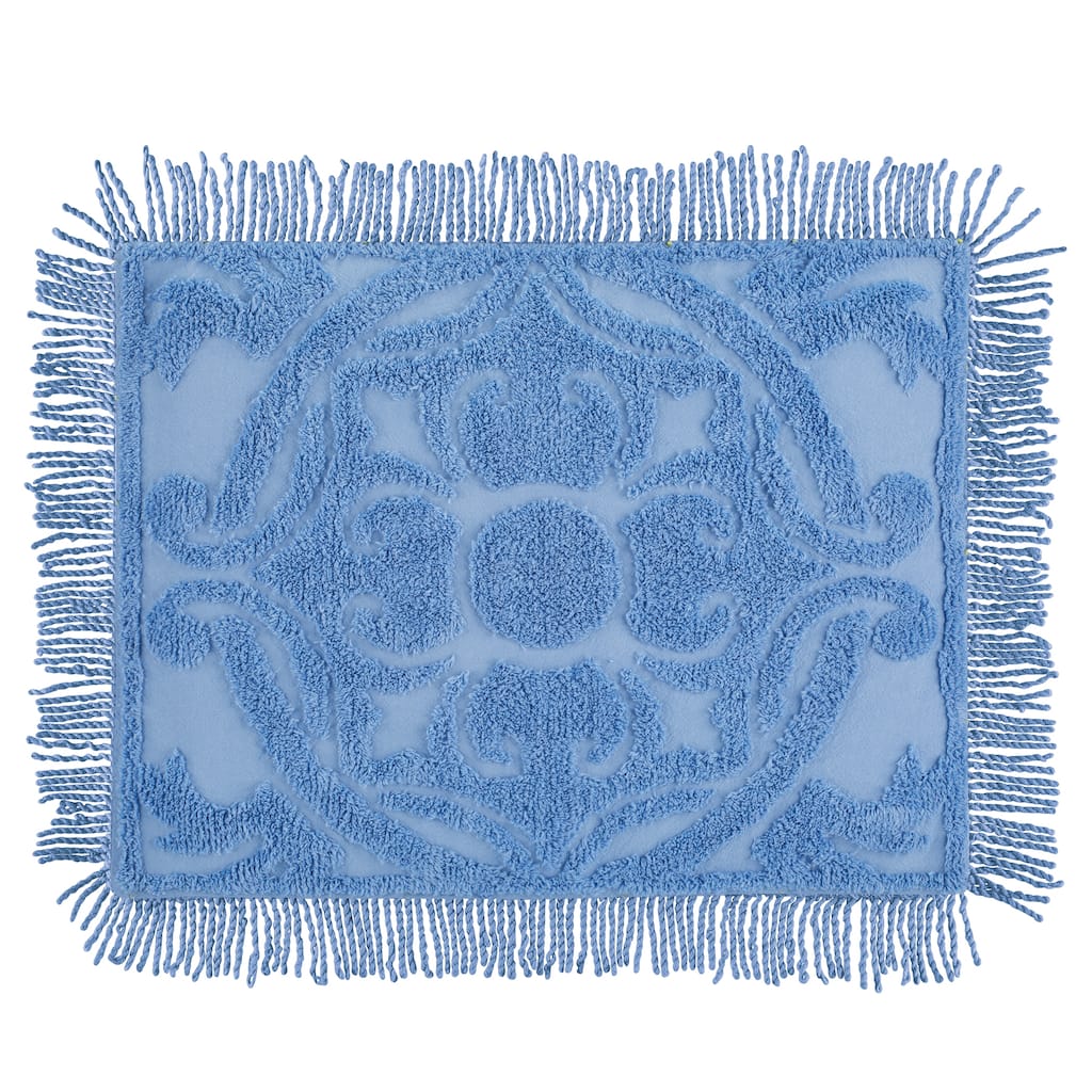 Diana Textured Design Fringe Border Chenille Pillow Sham