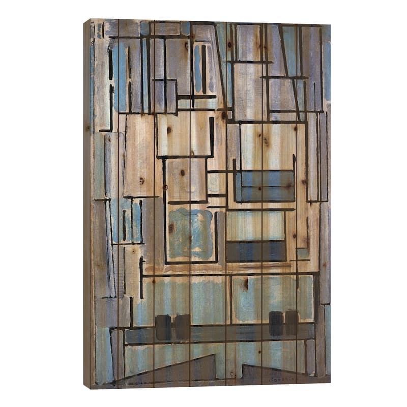 Composition No. 9, 1914 Print On Wood by Piet Mondrian - Multi-Color - 40x26x1.5
