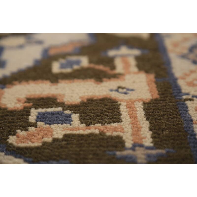 Transitional Oushak Runner Rug Handmade Wool Carpet - 2'7"x 9'10"