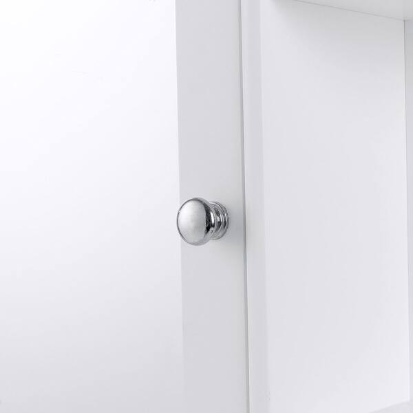 Shop Gymax Bathroom Cabinet Single Door Shelves Wall Mount Cabinet