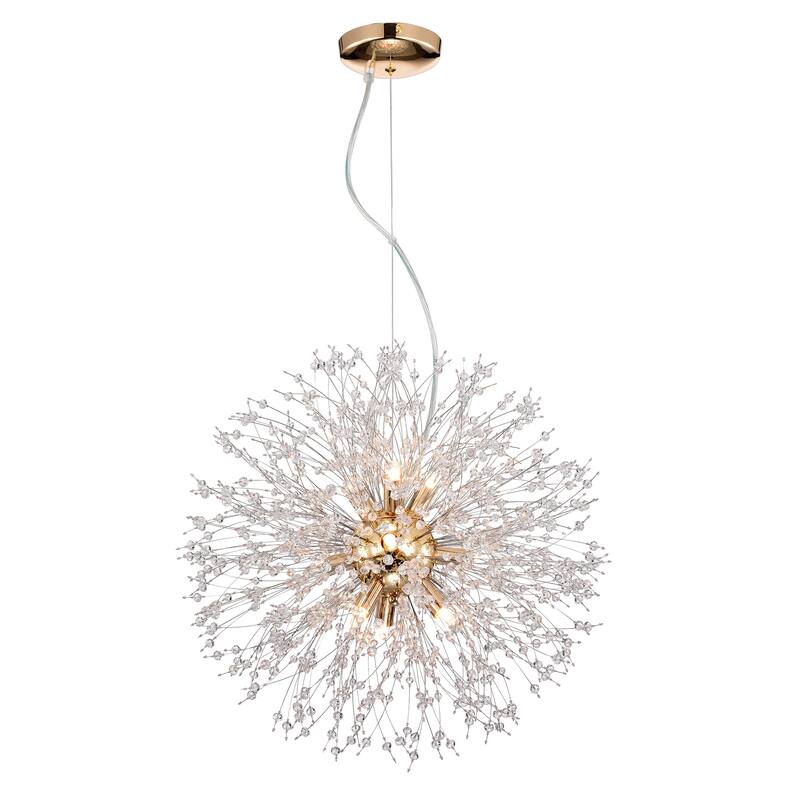 Rylee Gold 9-Light Metal & Crystal Orb Chandelier