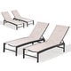preview thumbnail 60 of 73, Outdoor All-Weather Patio Chaise Lounge Chairs Sun Lounger with Adjustable Backrest