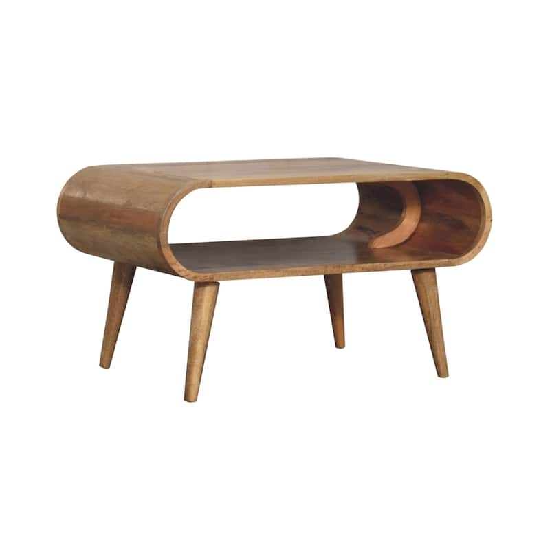 Artisan Furniture Oak-ish Solid Wood Open Coffee Table