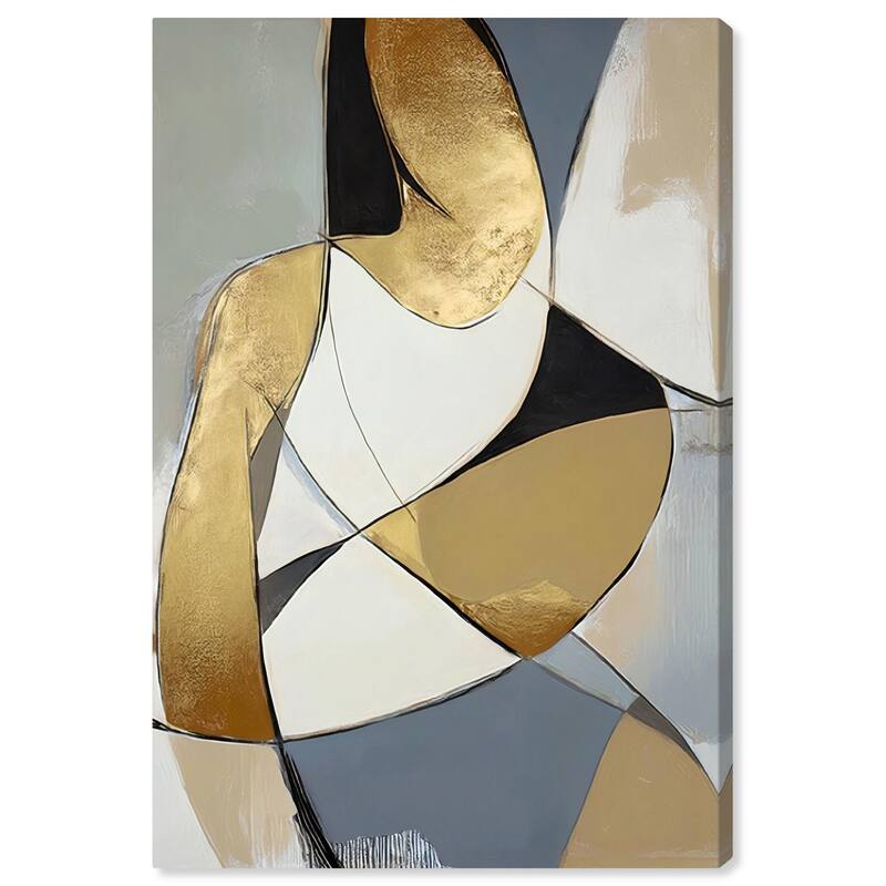 Gold Leaf Contours Canvas by Art Remedy, Gallery Wrapped - 10" x 15"