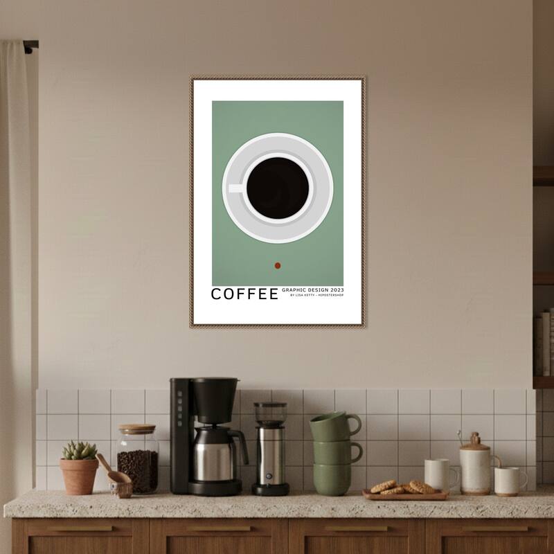 Coffee Crosssection by Lisa Ketty Framed Canvas Wall Art Print